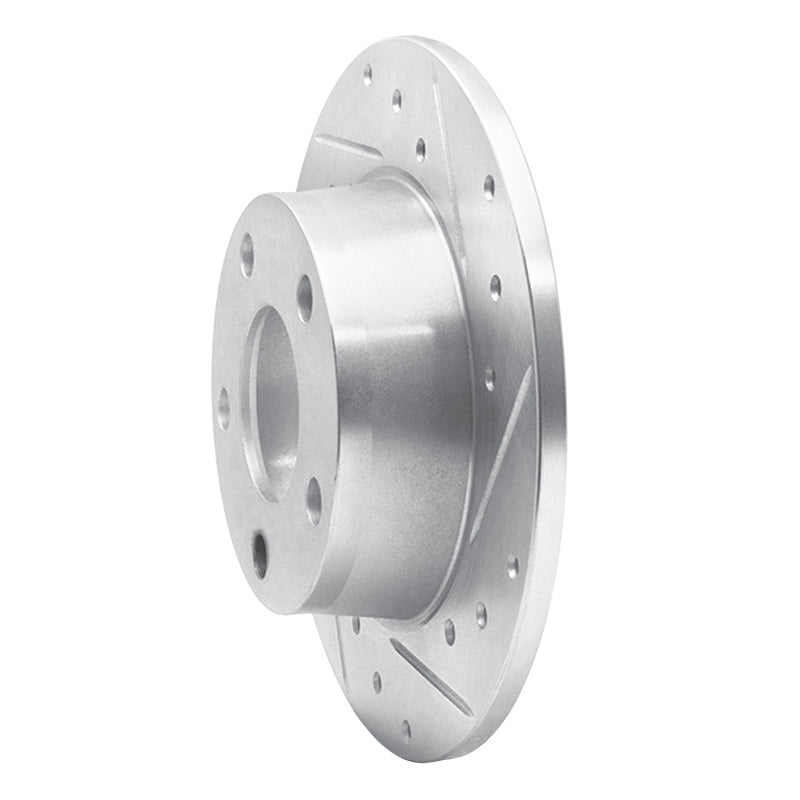 R1 99-02 Audi A6 Quattro Rear Right Drilled & Slotted Silver Brake Rotor