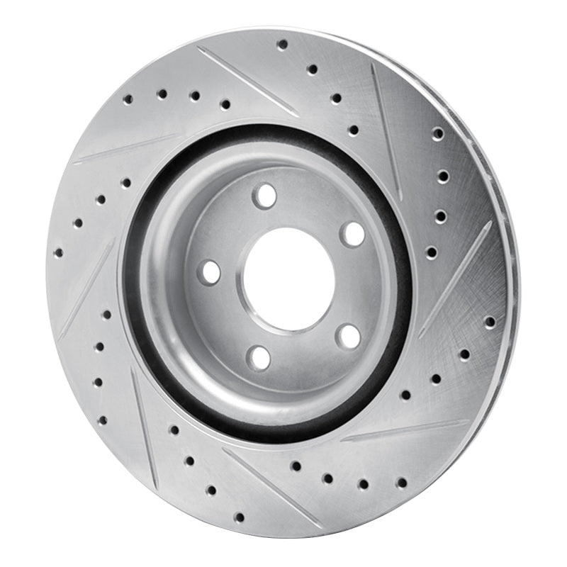 DFC 07-10 Chevrolet Cobalt Front Left Drilled & Slotted Silver Brake Rotor