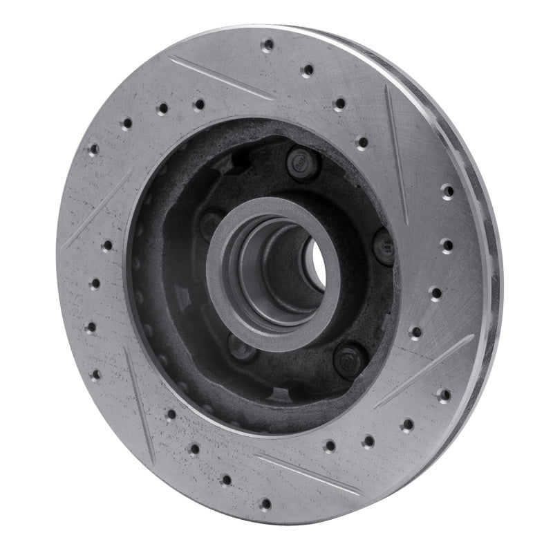 R1 86-92 Ford Explorer Front Left Drilled & Slotted Silver Brake Rotor