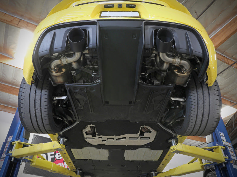 aFe MACHForce XP 2.25in-2.5in 304SS Exhaust Cat-Back 20-22 Porsche Cayman GT4 (718) - Polished Tips