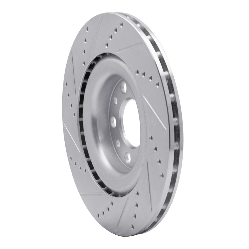 DFC 17-25 Alfa Romeo STELVIO Rear Right Drilled & Slotted Silver Brake Rotor