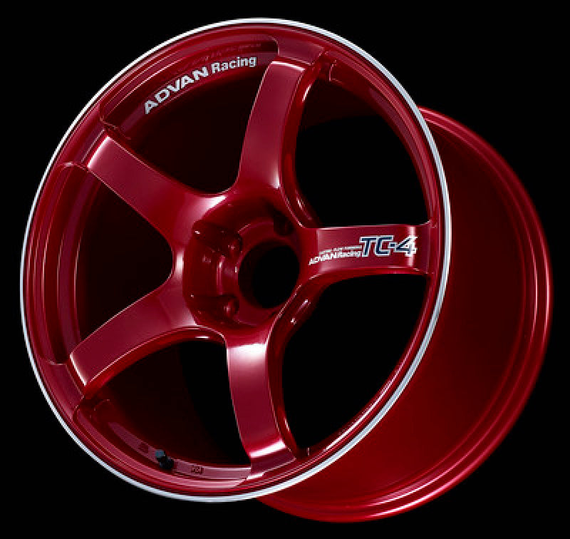 Advan TC4 17x7.5 +48 5x112 Racing Candy Red and Ring Wheel