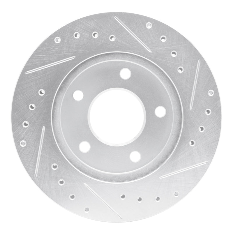 R1 88-96 Buick Regal Front Left Drilled & Slotted Silver Brake Rotor