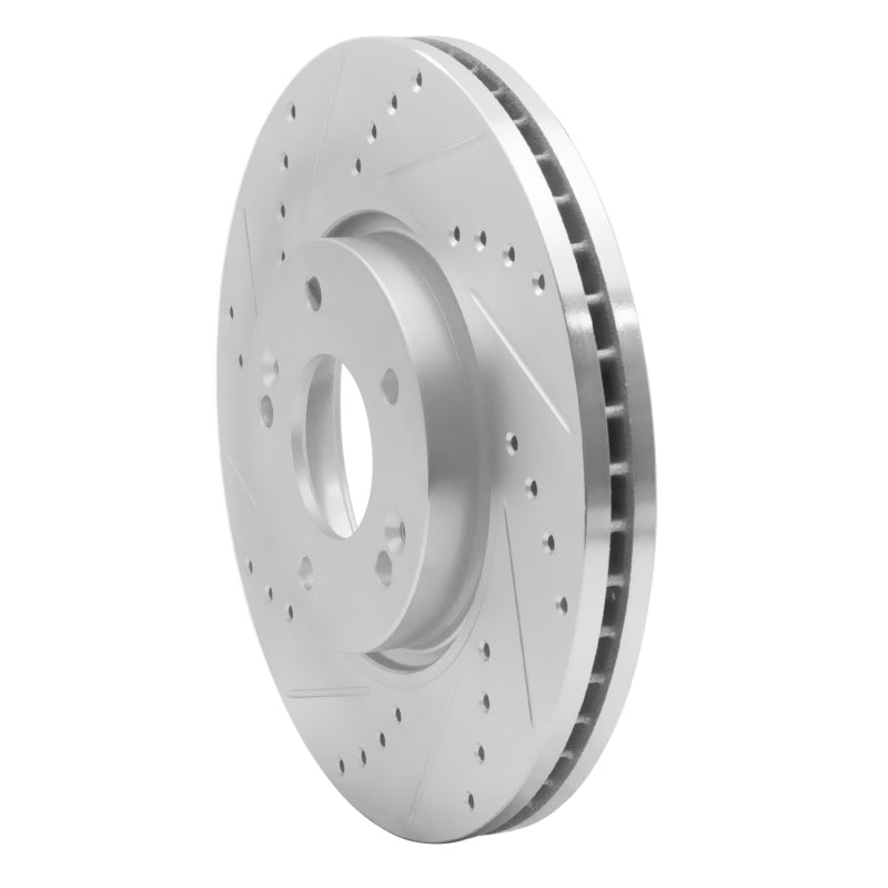 DFC 12-16 Kia Sportage (USA/Canada) Front Left Drilled & Slotted Silver Brake Rotor