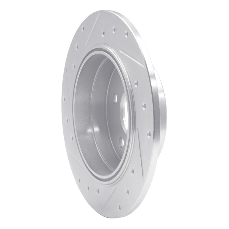R1 90-95 Mercedes-Benz SL500 Rear Right Drilled & Slotted Silver Brake Rotor