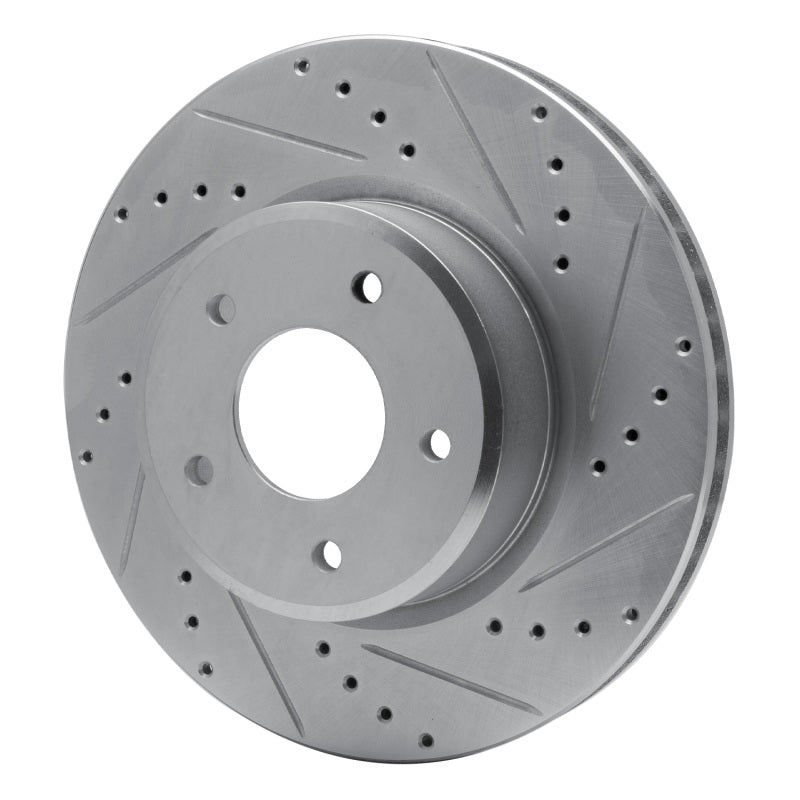 DFC 05-06 Pontiac GTO Front Right Drilled & Slotted Silver Brake Rotor