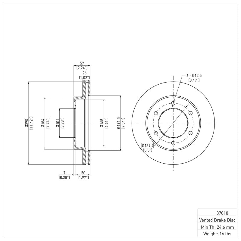 R1 01-04 Honda Passport Front Brake Rotor