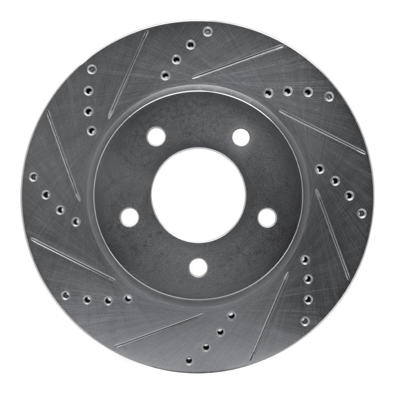 DFC 04-08 Chrysler Pacifica Front Left Drilled & Slotted Silver Brake Rotor
