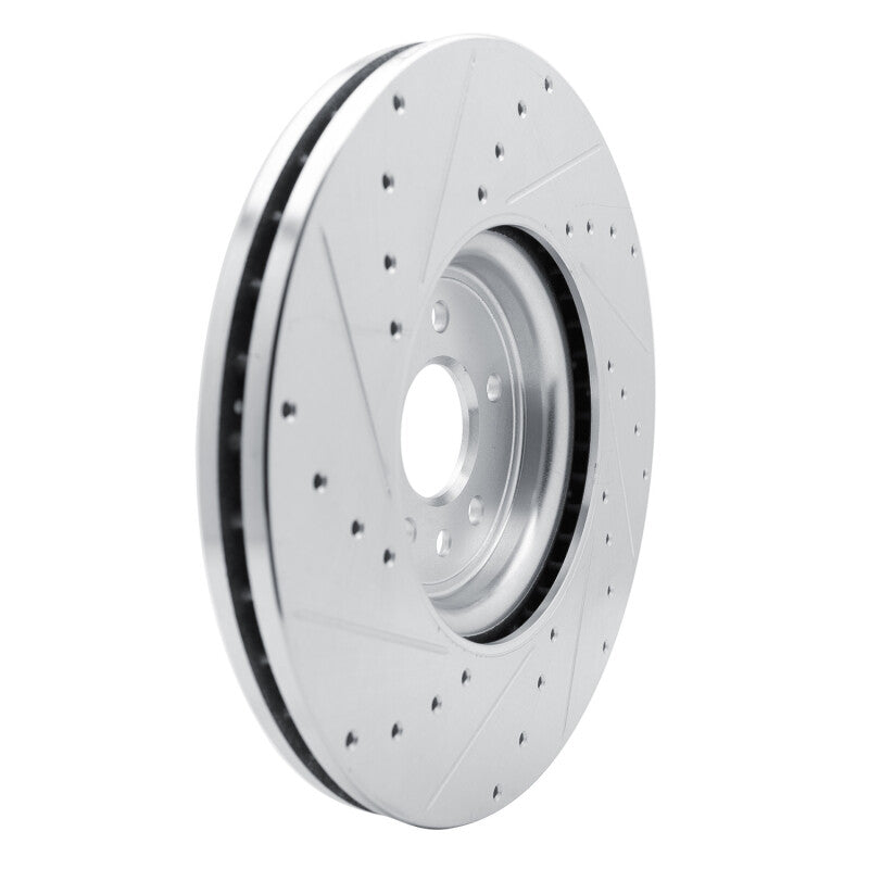 DFC 16-24 Jaguar XF Front Right Drilled & Slotted Silver Brake Rotor