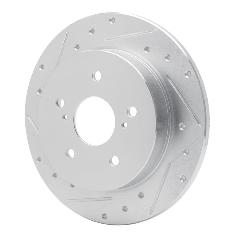 DFC 10-13 Suzuki Kizashi Rear Left Drilled & Slotted Silver Brake Rotor