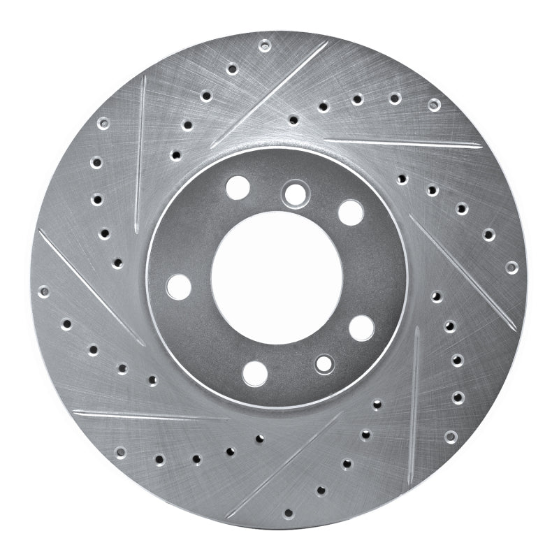 DFC 91-01 BMW 850CI Front Left Drilled & Slotted Silver Brake Rotor