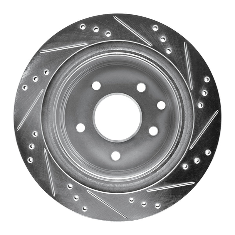 DFC 02-25 Infiniti G35 Rear Left Drilled & Slotted Silver Brake Rotor