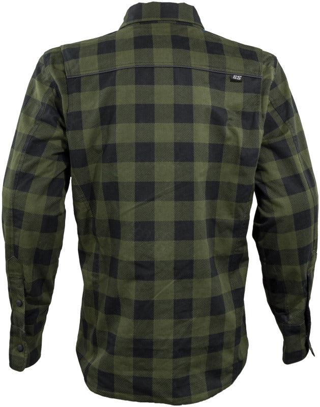 Speed and Strength True Grit Armored Motoshirt Olive/Black - Small