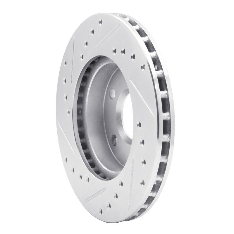 R1 85-91 Buick SKYHAWK Front Right Drilled & Slotted Silver Brake Rotor