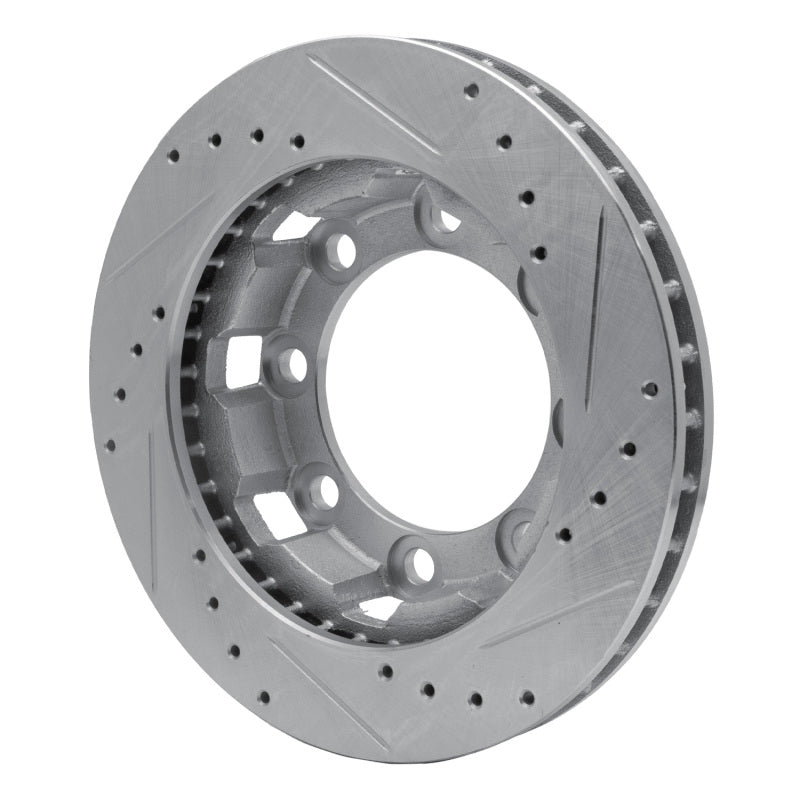 R1 71-91 Chevrolet K20 Pickup Front Left Drilled & Slotted Silver Brake Rotor