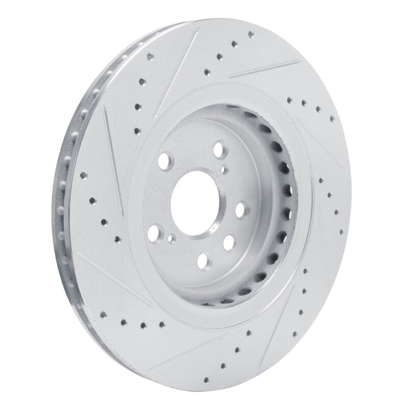 DFC 20-25 Lexus RX350 Front Right Drilled & Slotted Silver Brake Rotor