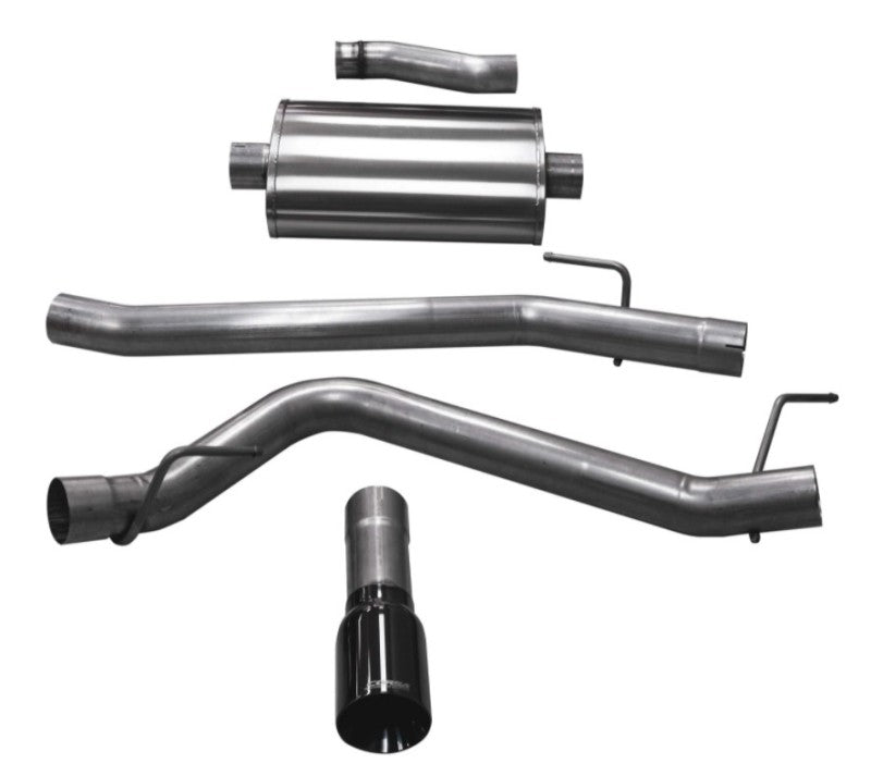 Corsa 20-25 Jeep Gladiator JT 3.6L Single Side Exit Cat-Back Exhaust System w/ Single 4in Black Tip