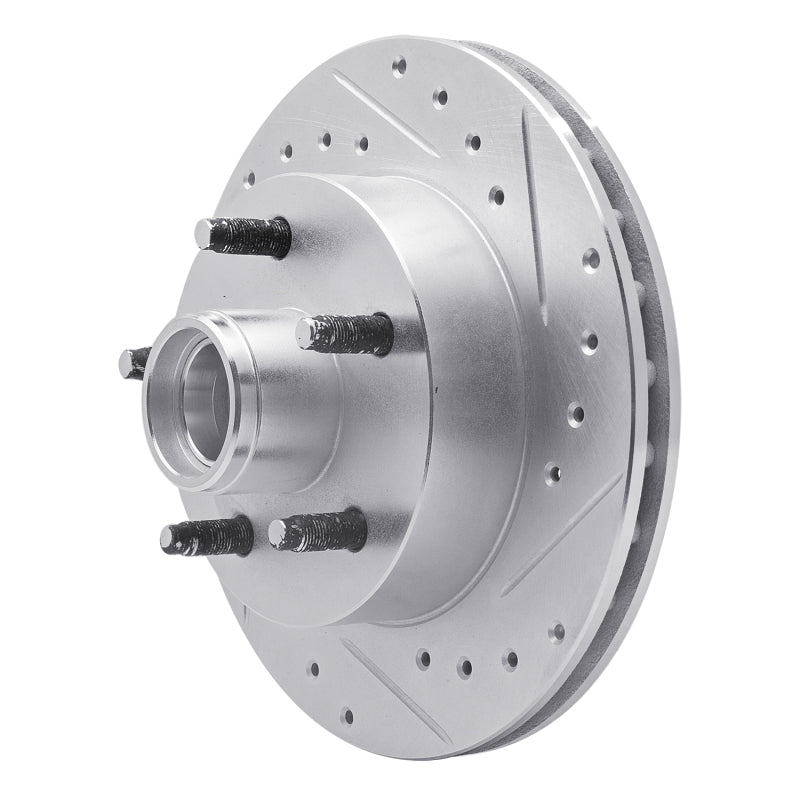 R1 1983-1997 Ford AEROSTAR Front Right Drilled & Slotted Silver Brake Rotor
