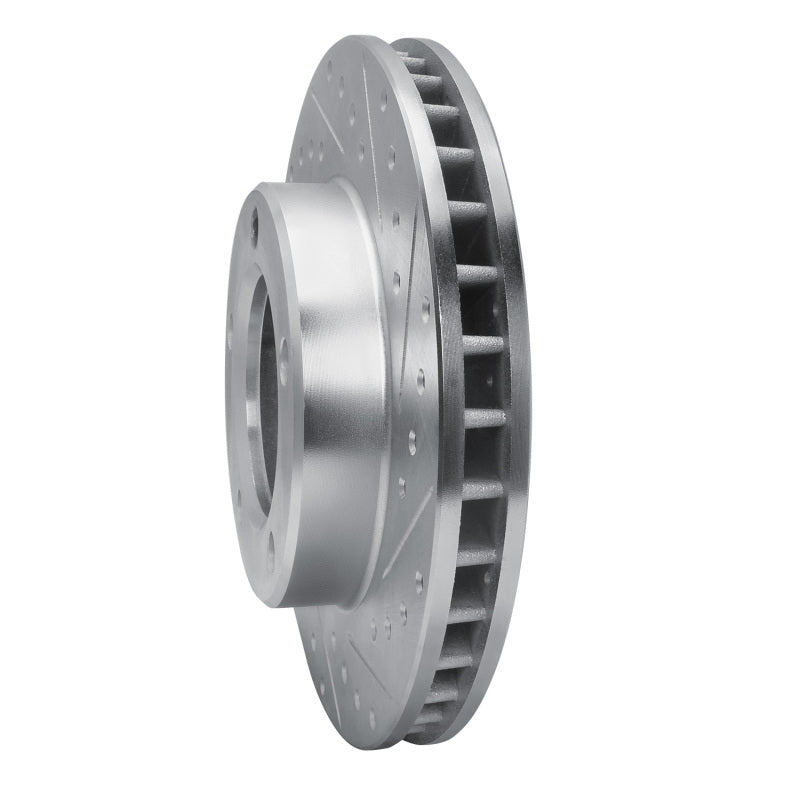 R1 80-93 Dodge Ramcharger 4WD Front Right Drilled & Slotted Silver Brake Rotor