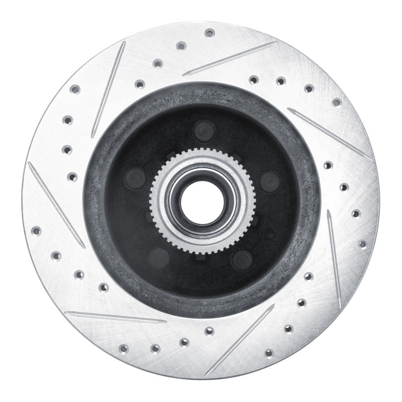R1 90-02 Chevrolet ASTRO Front Right Drilled & Slotted Silver Brake Rotor