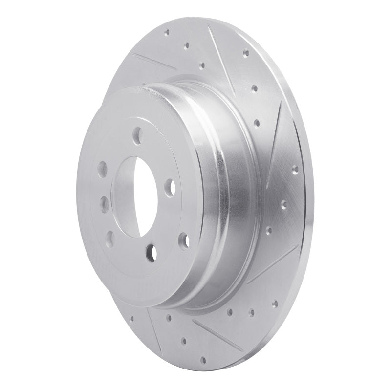 DFC 03-05 Land Rover Range Rover Rear Right Drilled & Slotted Silver Brake Rotor