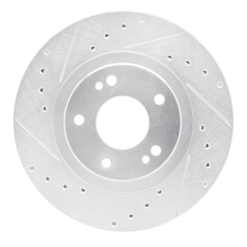 R1 91-93 Dodge STEALTH Front Left Drilled & Slotted Silver Brake Rotor