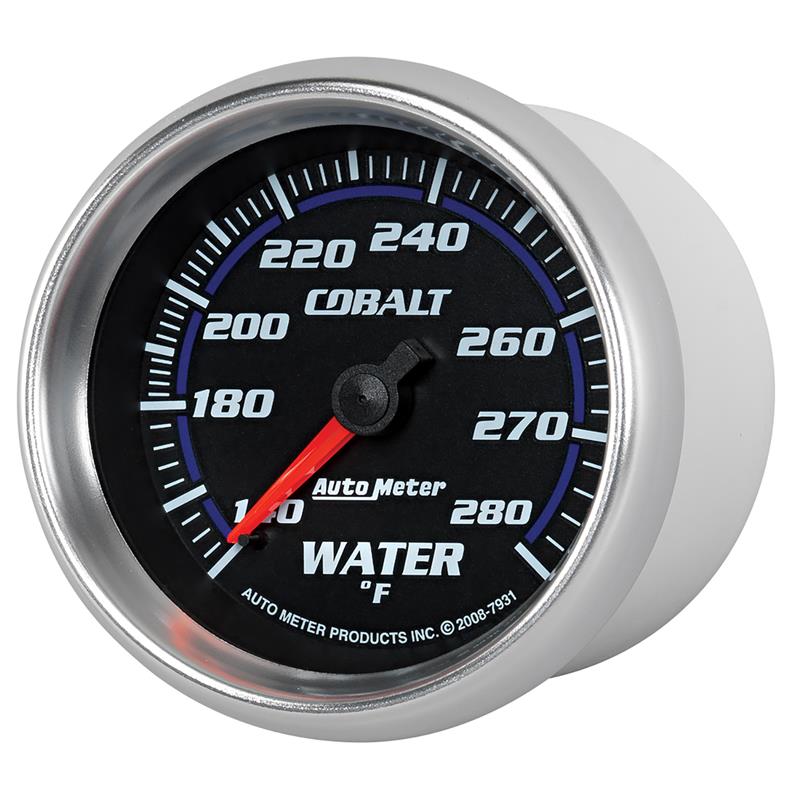 Autometer Cobalt 66.7mm 140-280 degree F. Water Temperature Gauge