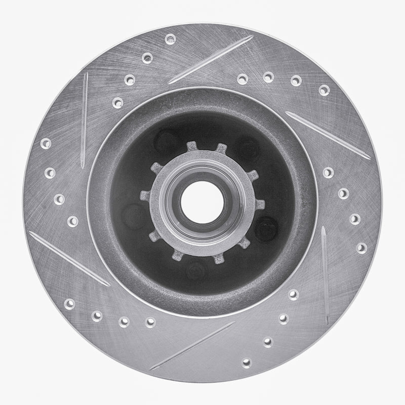 DFC 73-89 Chrysler LeBaron Front Right Drilled & Slotted Silver Brake Rotor