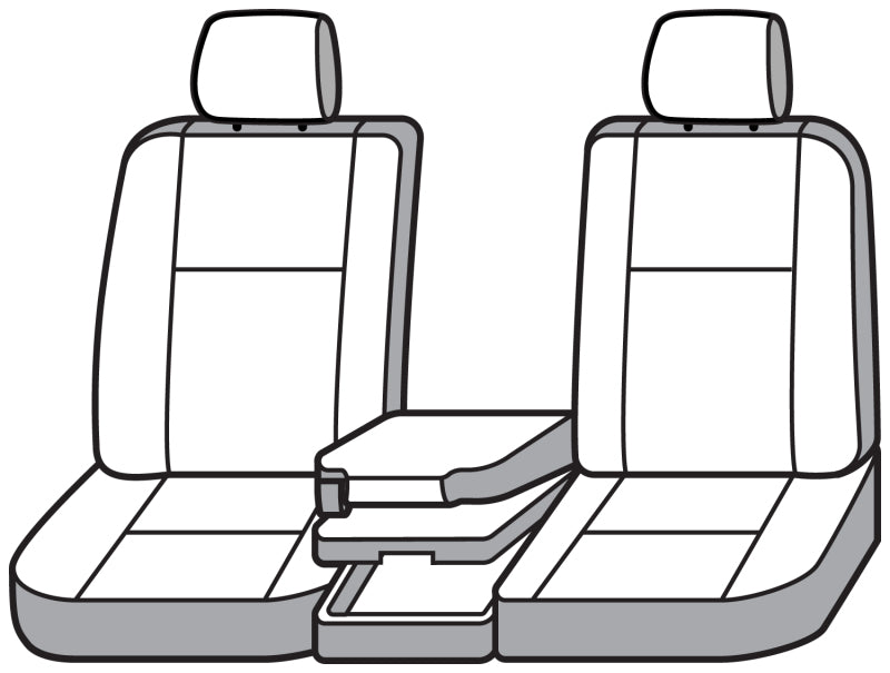 Covercraft 21-24 Ford F-150 Polycotton SeatSaver Custom Front Row Seat Covers - Misty Grey