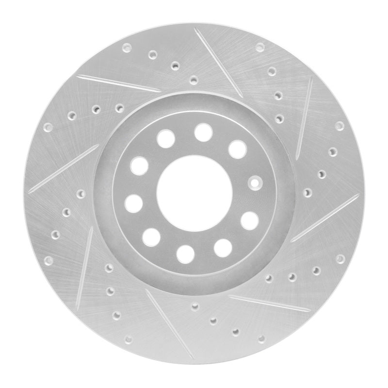 DFC 98-09 Audi S4 Front Right Drilled & Slotted Silver Brake Rotor