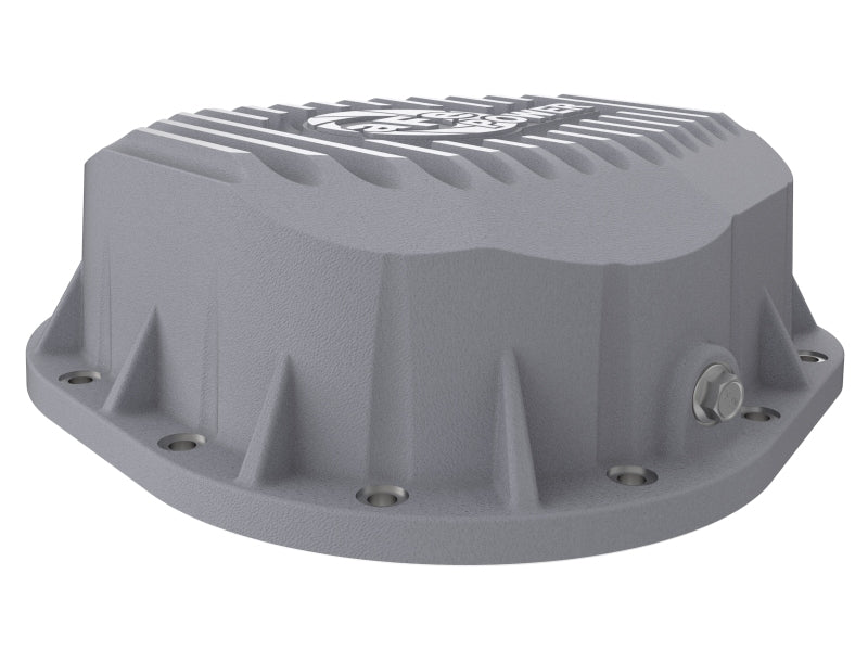 aFe Rear Differential Cover (Raw; Street Series); Ford Diesel Trucks 86-13 V8 (td)
