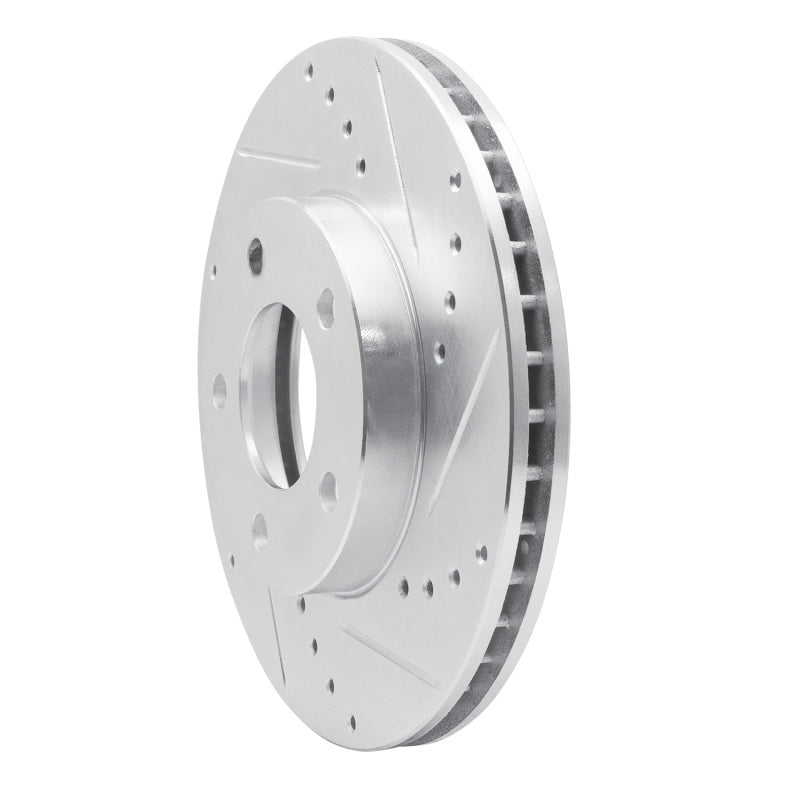 R1 01-07 Ford Escape Front Right Drilled & Slotted Silver Brake Rotor