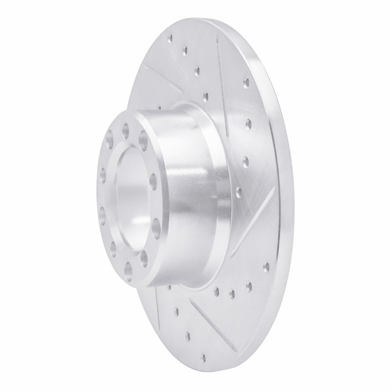 R1 73-85 Mercedes-Benz 300D Front Right Drilled & Slotted Silver Brake Rotor