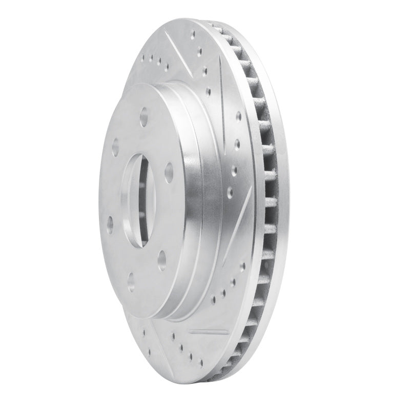 DFC 93-98 Toyota T100 Front Right Drilled & Slotted Silver Brake Rotor