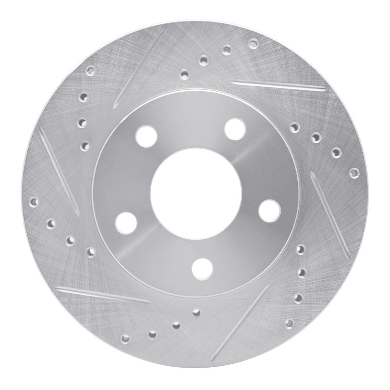 R1 90-97 Buick Park Avenue Front Left Drilled & Slotted Silver Brake Rotor