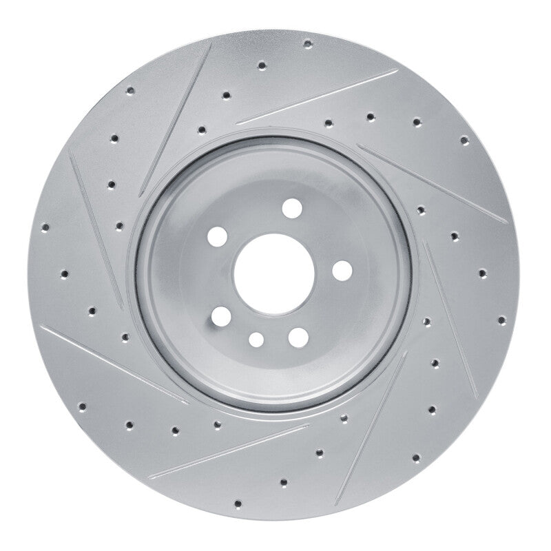 DFC 21-25 Jaguar F-Pace Front Right Drilled & Slotted Silver Brake Rotor