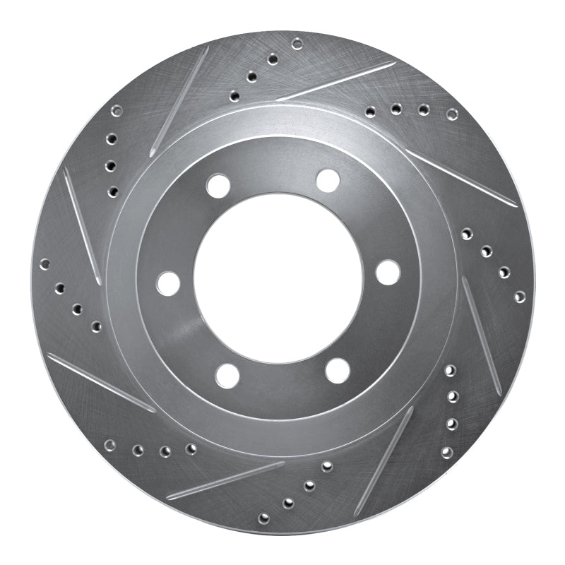 DFC 03-09 Lexus GX470 Front Left Drilled & Slotted Silver Brake Rotor