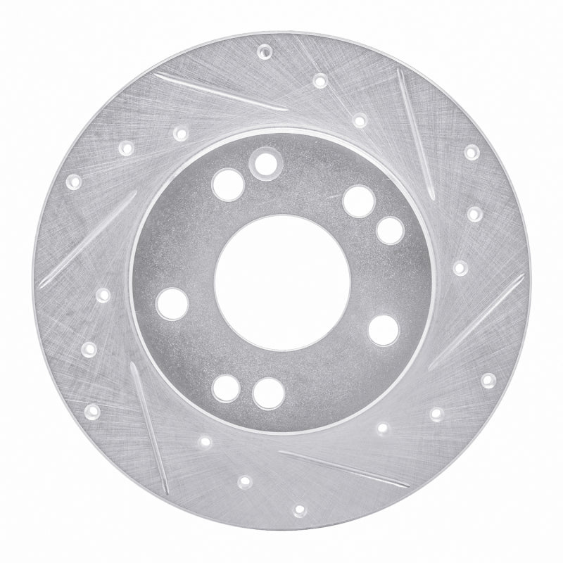 DFC 83-89 Mercedes-Benz 190E Front Right Drilled & Slotted Silver Brake Rotor
