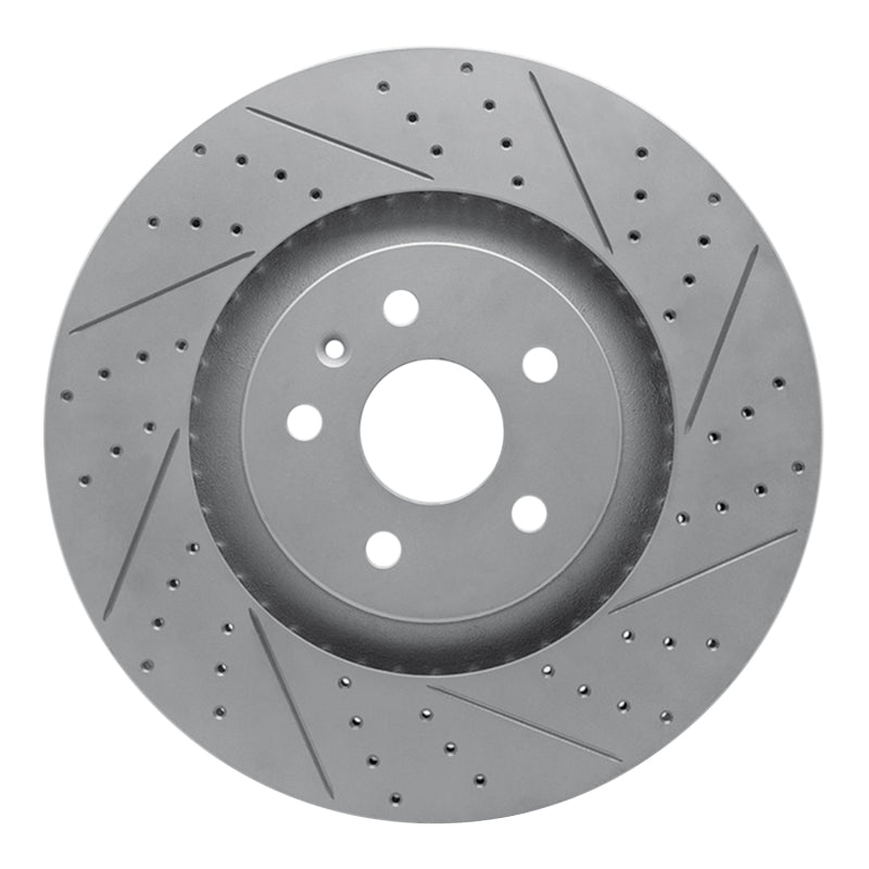 R1 09-15 Cadillac Cts Front Right Drilled & Slotted Geo-Carbon Rotor