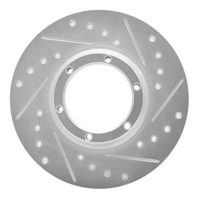 R1 71-83 Renault Lecar Front Right Rear Right Drilled & Slotted Silver Brake Rotor