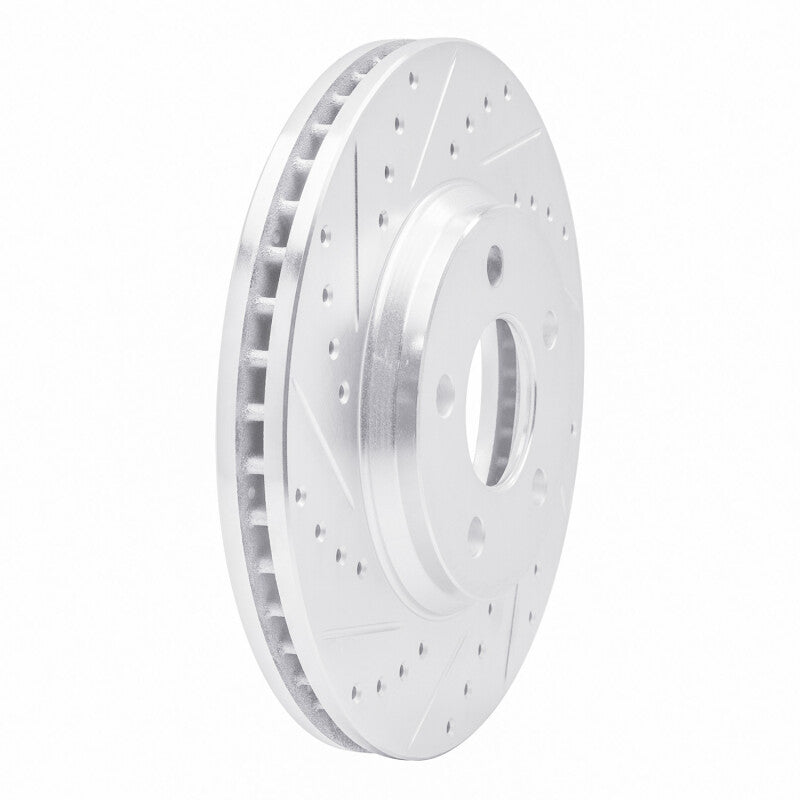 R1 05-05 Buick Park Avenue Front Left Drilled & Slotted Silver Brake Rotor