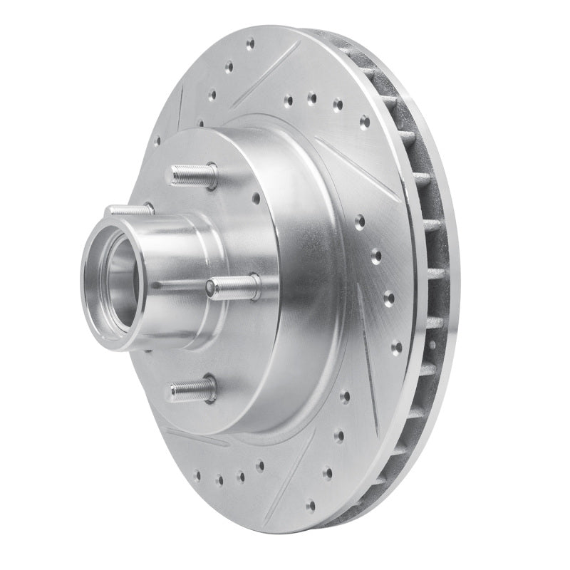 DFC 93-95 Chevrolet G10 Front Left Drilled & Slotted Silver Brake Rotor