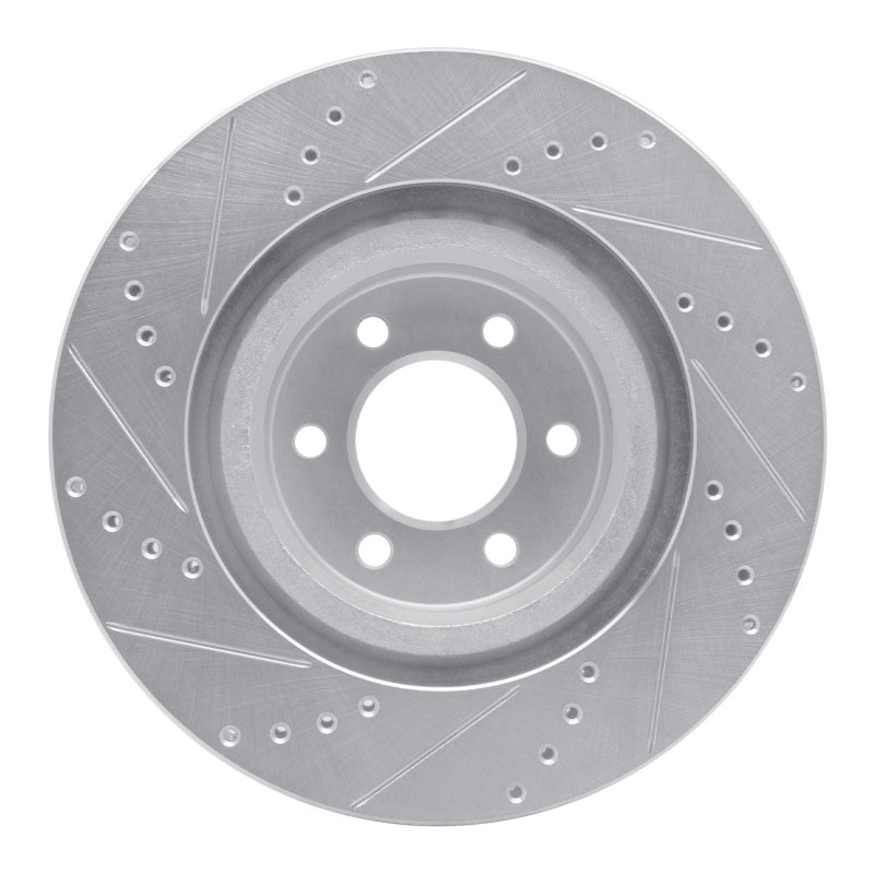 R1 92-02 Dodge Viper Front Right Drilled & Slotted Silver Brake Rotor