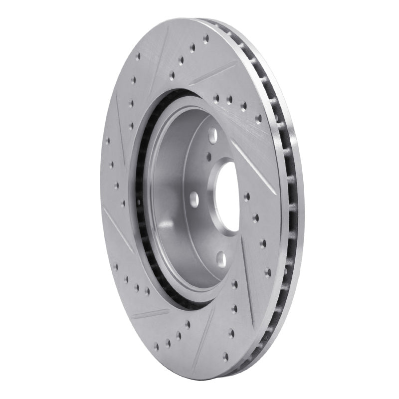 DFC 86-92 Toyota Supra Front Right Drilled & Slotted Silver Brake Rotor