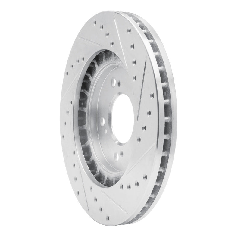 R1 97-05 Acura NSX Front Left Drilled & Slotted Silver Brake Rotor