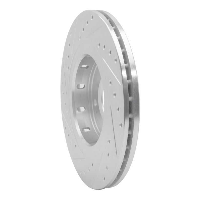 DFC 05-22 Mitsubishi Outlander Front Right Drilled & Slotted Silver Brake Rotor