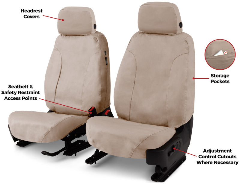 Covercraft 22 Buick Encore Polycotton SeatSaver Custom Second Row Seat Covers - Taupe