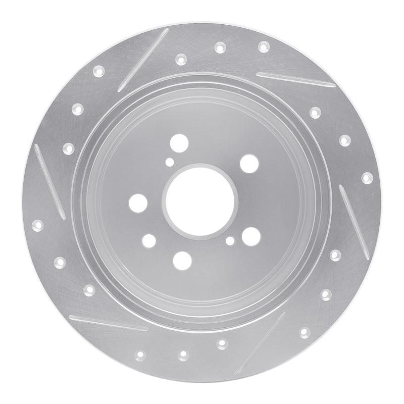 DFC 94-95 Toyota Celica Rear Right Drilled & Slotted Silver Brake Rotor