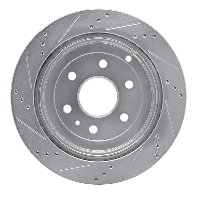 DFC 07-17 Buick Enclave Rear Right Drilled & Slotted Silver Brake Rotor