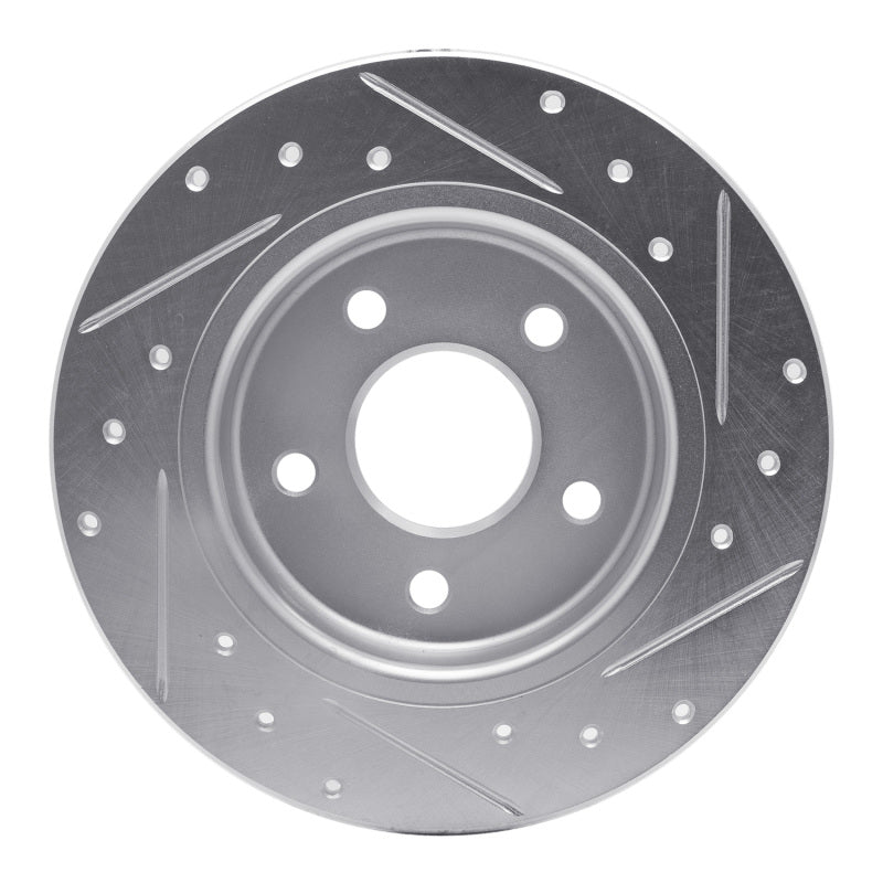 DFC 12-18 Ford Focus Rear Left Drilled & Slotted Silver Brake Rotor